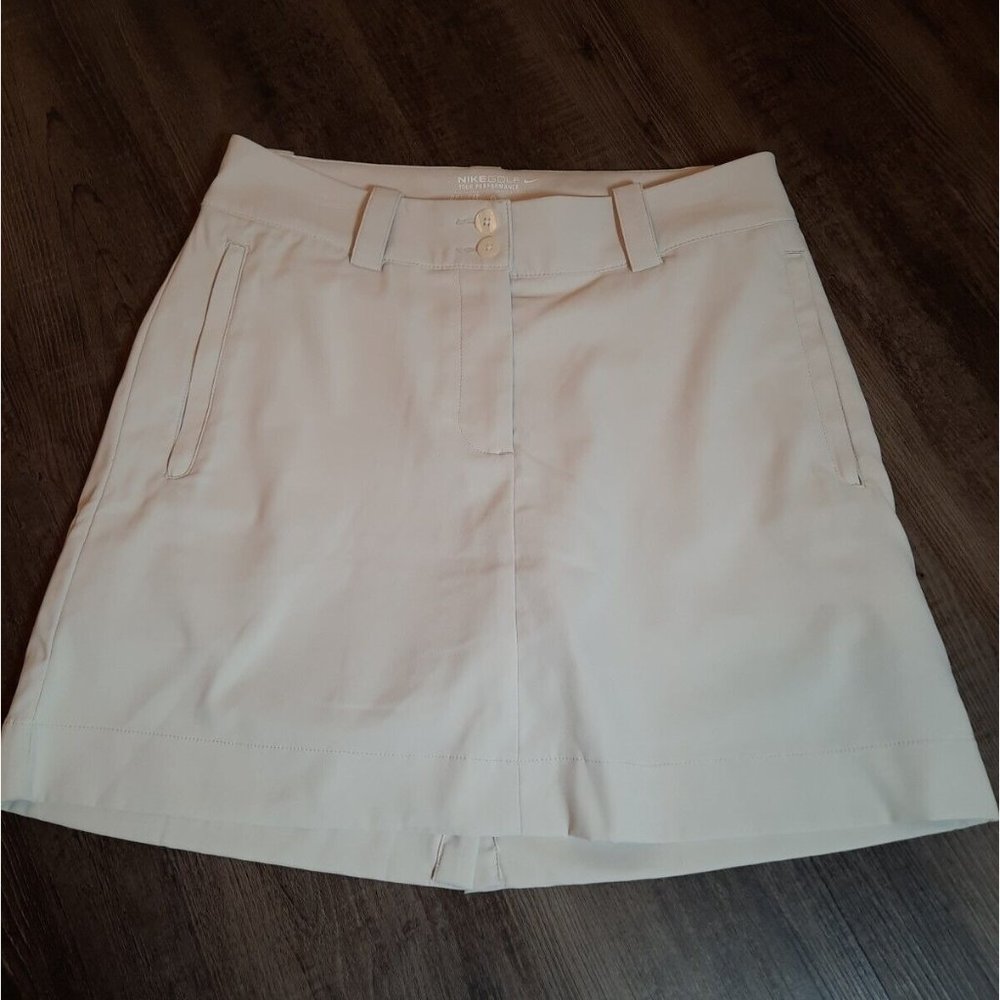 Nike Golf DriFit Skort Skirt Womens size 4 Beige Stretch Pockets